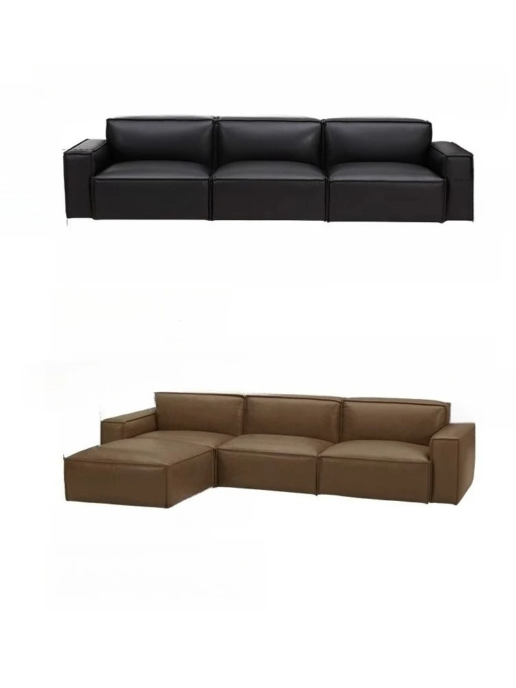 

Big black cow, Italian minimalism, tofu cubes, leather sofa