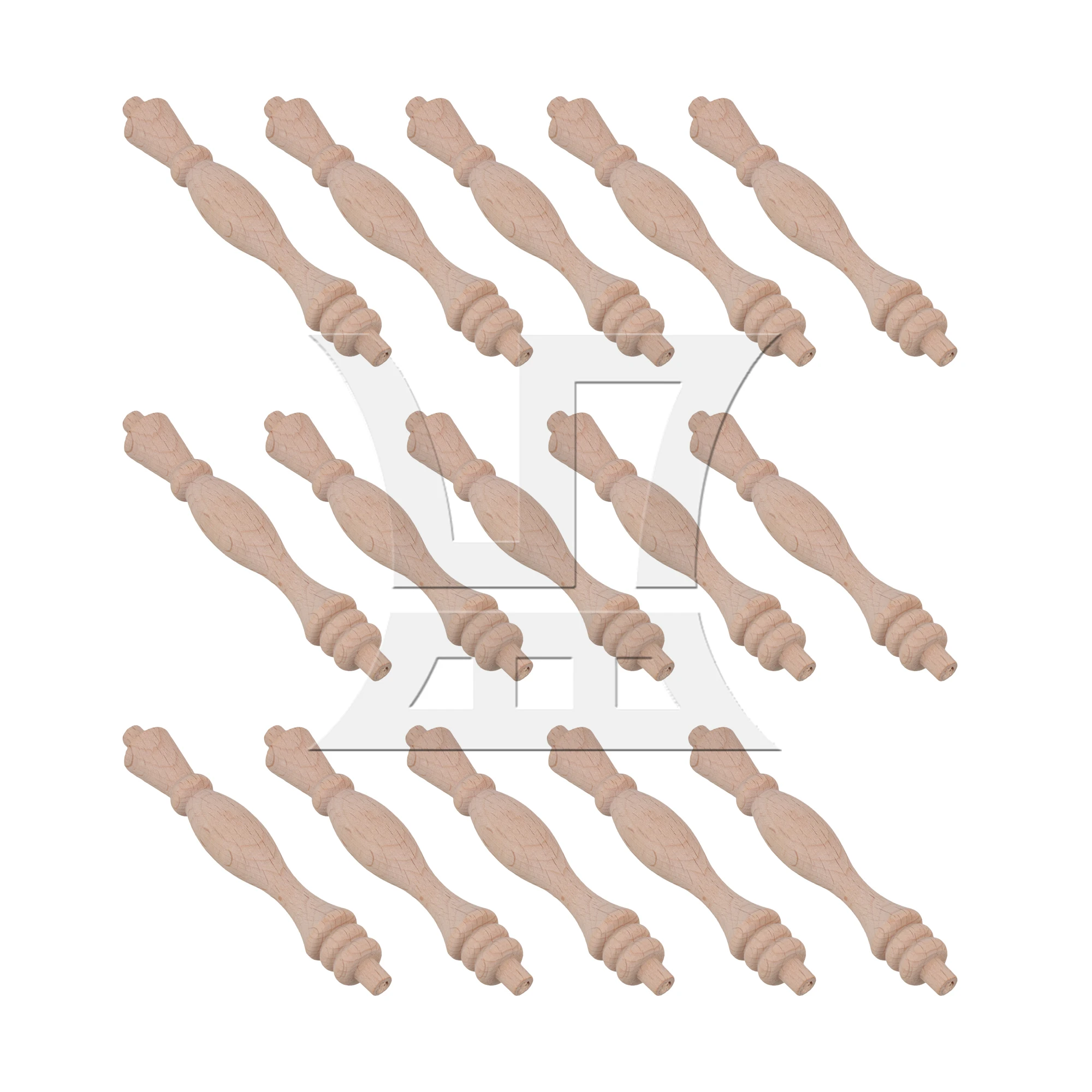 

Unfinished Wood Baluster Spindles for DIY Woodworking 5.3 x 0.8 Inch Pack of 10