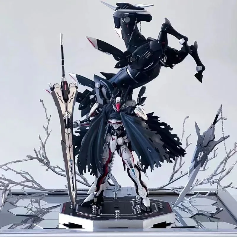 

1/100 Scale White Red Astray Gundam Plastic Model, Multi-Joint Posable Robot with Ripped Cloak Giant Battle Axe Anime Hobby Buil