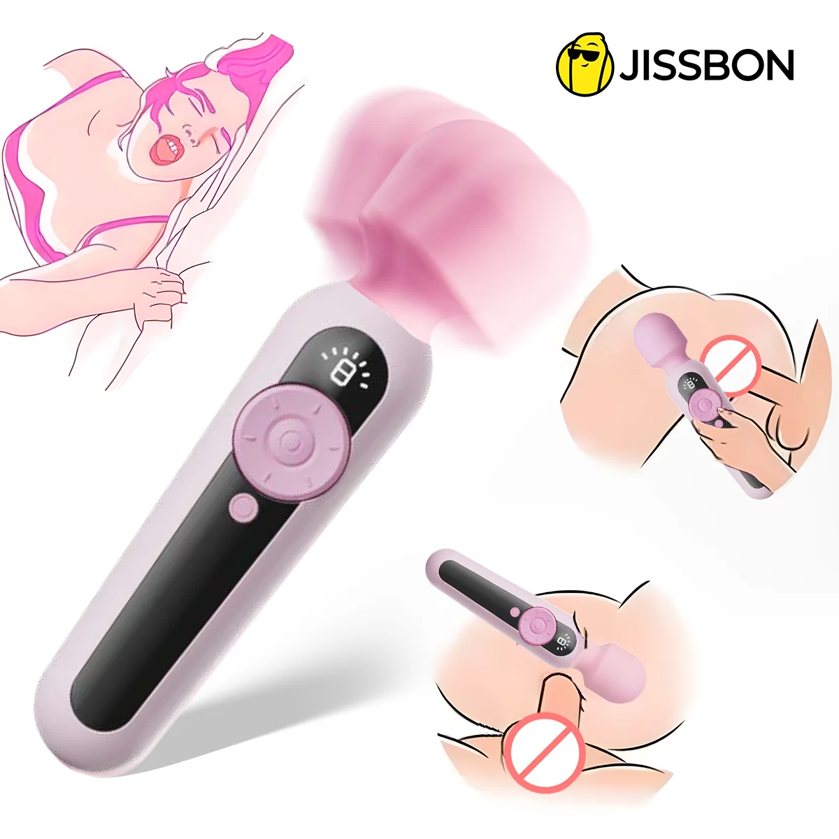 Jissbon Riesige Zauberstab Vibrator Sex Spielzeug Für Frauen G-spot Massager Frauen Penetration Klitoris Dildo Vibrator Spielzeug Für erwachsene Für Sex