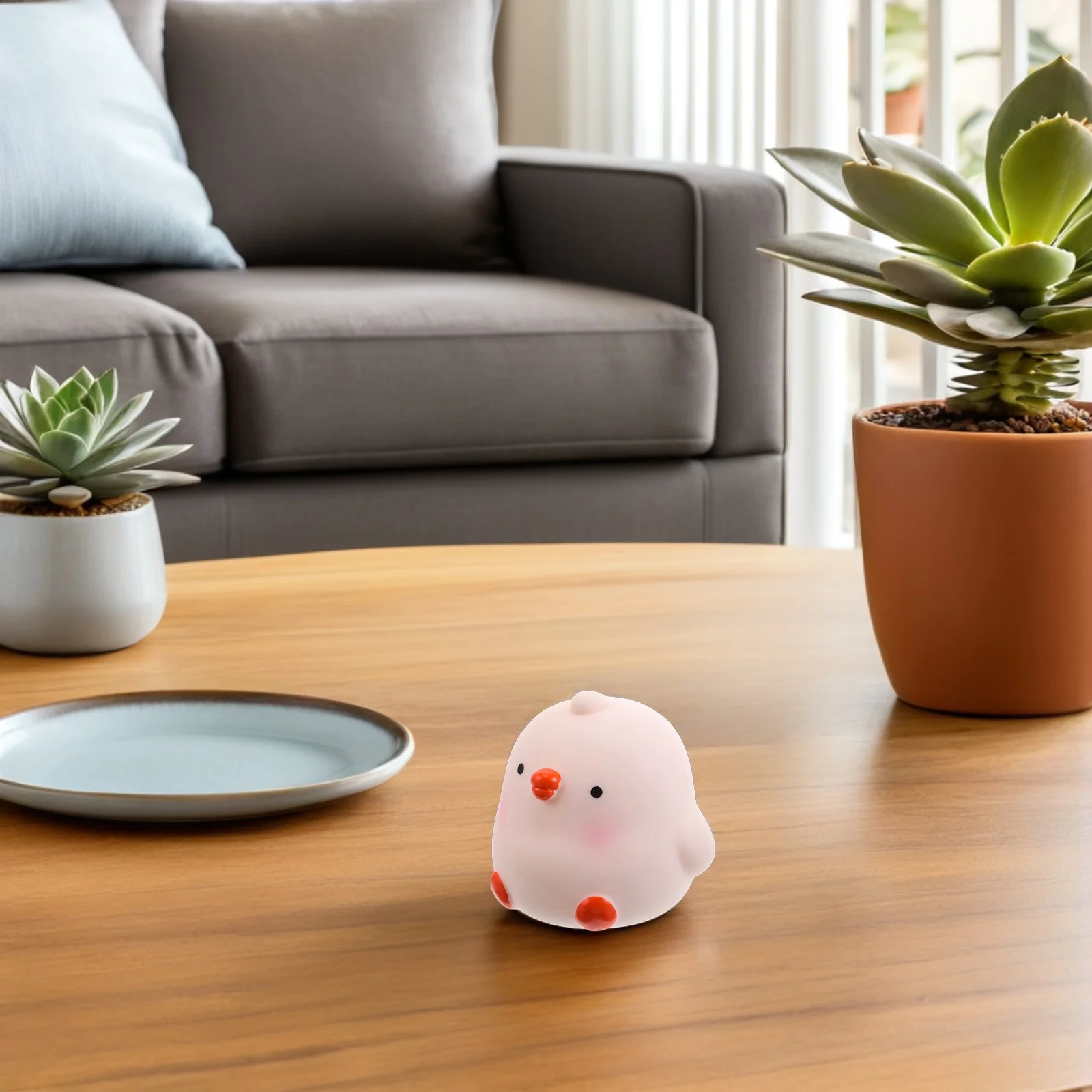 鶏の漫画の貯金箱、子供用貯金箱、壊れないビニール製コインバンク、デスクトップデコレーション、パーティーギフト、ビニール製貯金箱