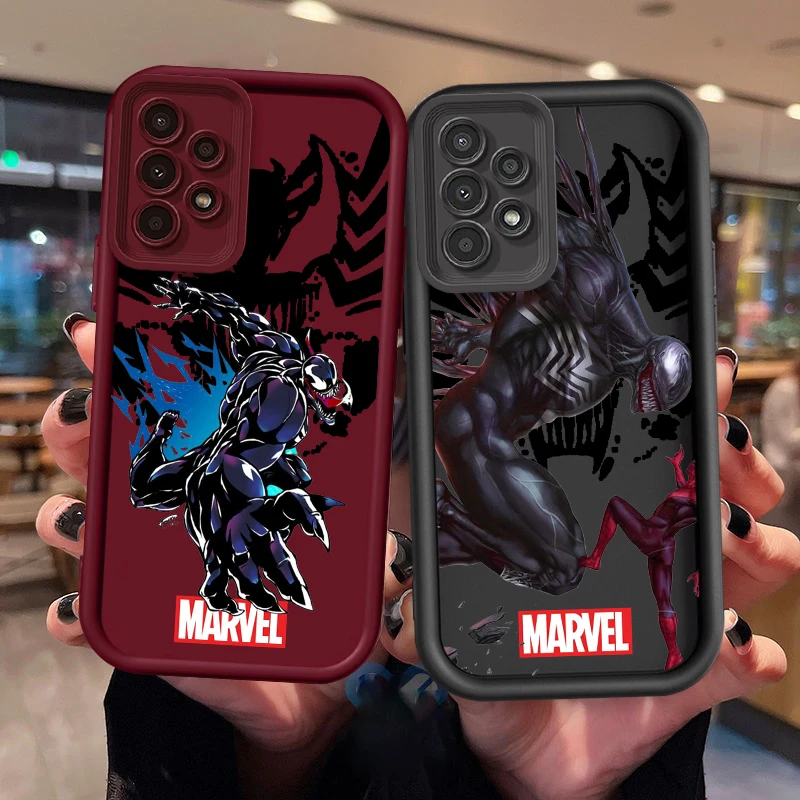 Marvel Venom Art Cool For Samsung A73 A71 A54 A53 A52 A51 A33 A32 A21S A14 A13 A12 A03 A04 A05 5G Eye Ladder TPU Phone Case