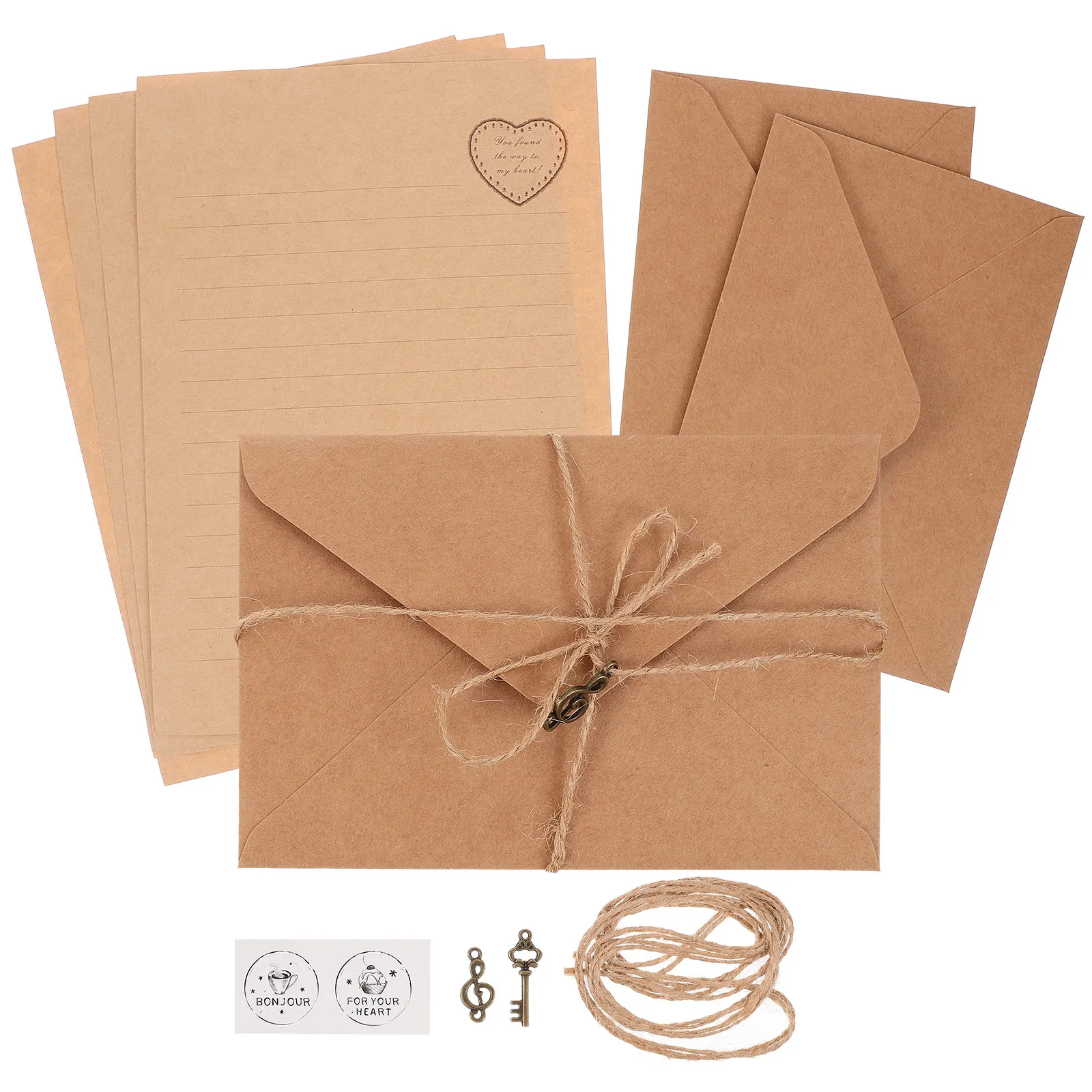 2 conjuntos de papel para escr - Letter Envelope Kraft avaliação e preço