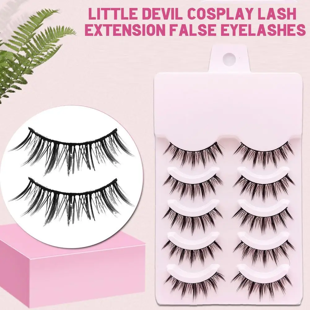 5 pares de pestañas postizas Imp, maquillaje Natural para principiantes, disfraz de día, pestañas individuales, maquillaje profesional, grupo de injerto