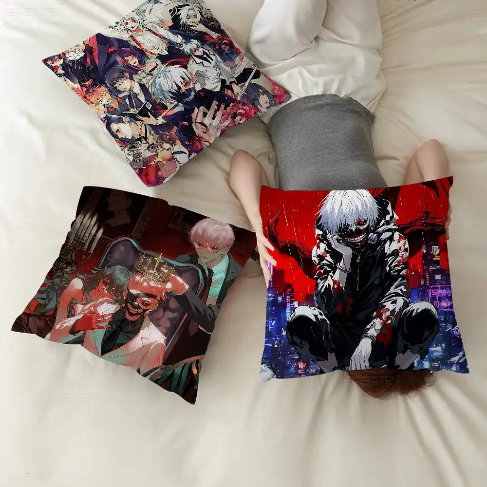 Anime Tokyo Ghoul Cushion Cover Polyester Sofa Cushions Decorative Throw Pillows Home Decoration Pillowcover