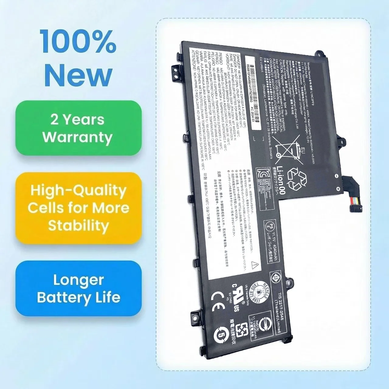 Новый аккумулятор L19C3PF9 для ноутбуков Lenovo Thinkbook 14-IIL, 15-IIL, 20SM, L19C3PF0, L19C3PF1, SB10V25242, 20RW005FUS, L19M3PF9, 5B10W67364