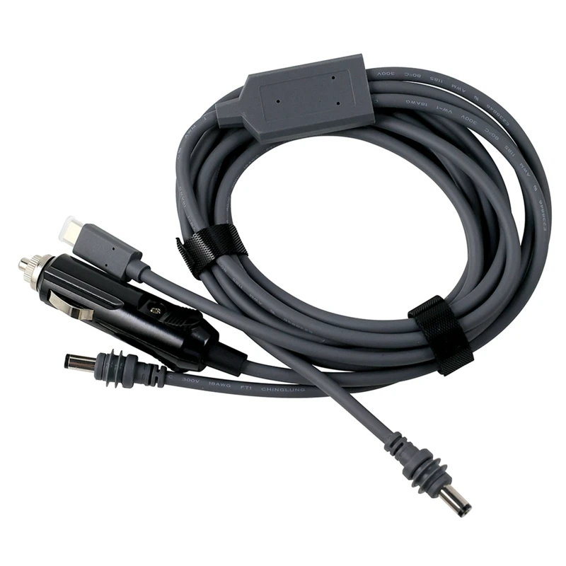 A48R-New 18AWG WIRE For Starlink Mini DC Power Cable TYPE-C Car Charger Power Cable USB Three-In-One Power Supply