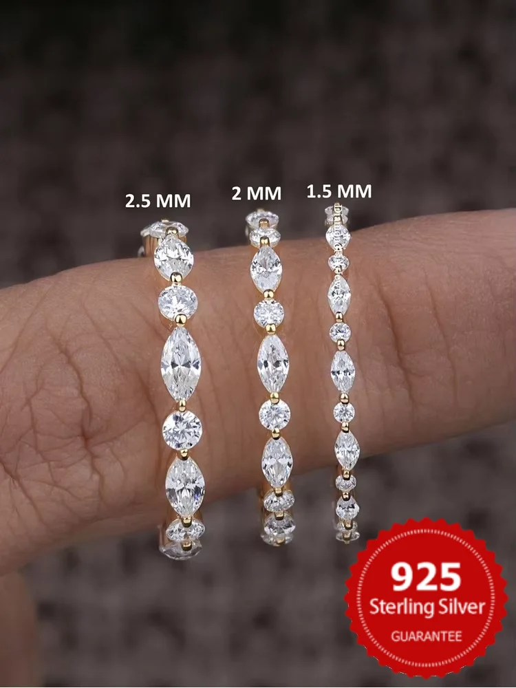 925 Sterling Silver Simplicity Classic Zircon Bead Ring For Women Engagement Wedding Luxury Fashion High Quality Fine Jewelry
