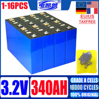 New 3.2V 340ah 320ah lithium iron phosphate battery DIY 12V 24V 48V RV EV 3C Grade A marine Lifepo4 rechargeable battery No tax