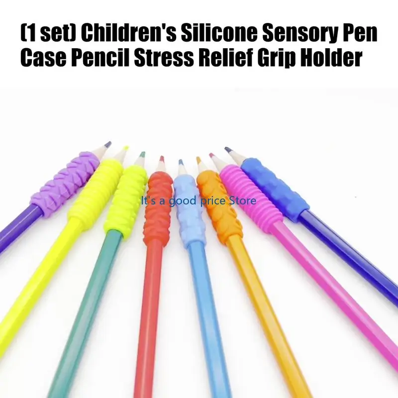 14/82pcs كتابة مكتبات مريحة القلم قبضة السيليكون الناعم قبضة القلم قبضة القلم قبضة القلم.