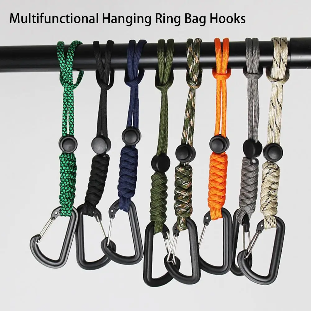 Backpack Buckle  Practical Anti-slip Adjustable Elastic Buckle  Mountaineering Keychain Ring Hook Outdoor Accessories