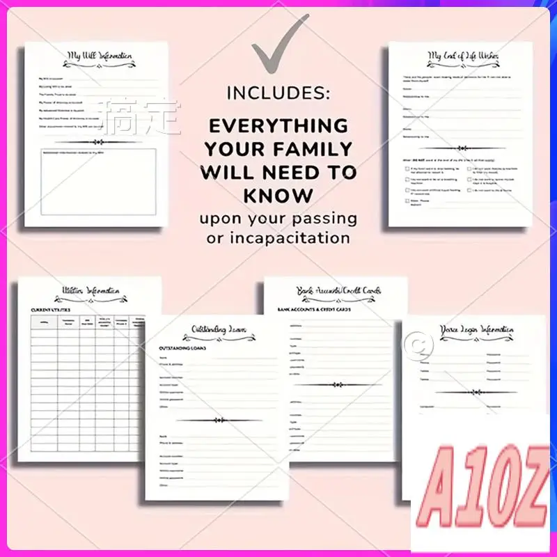 0Z-End Of Life Planner: Sorry, It's Your Problem Now, Because I'm Dead, End Of Life Meaningful Wire-O Notebook Planner