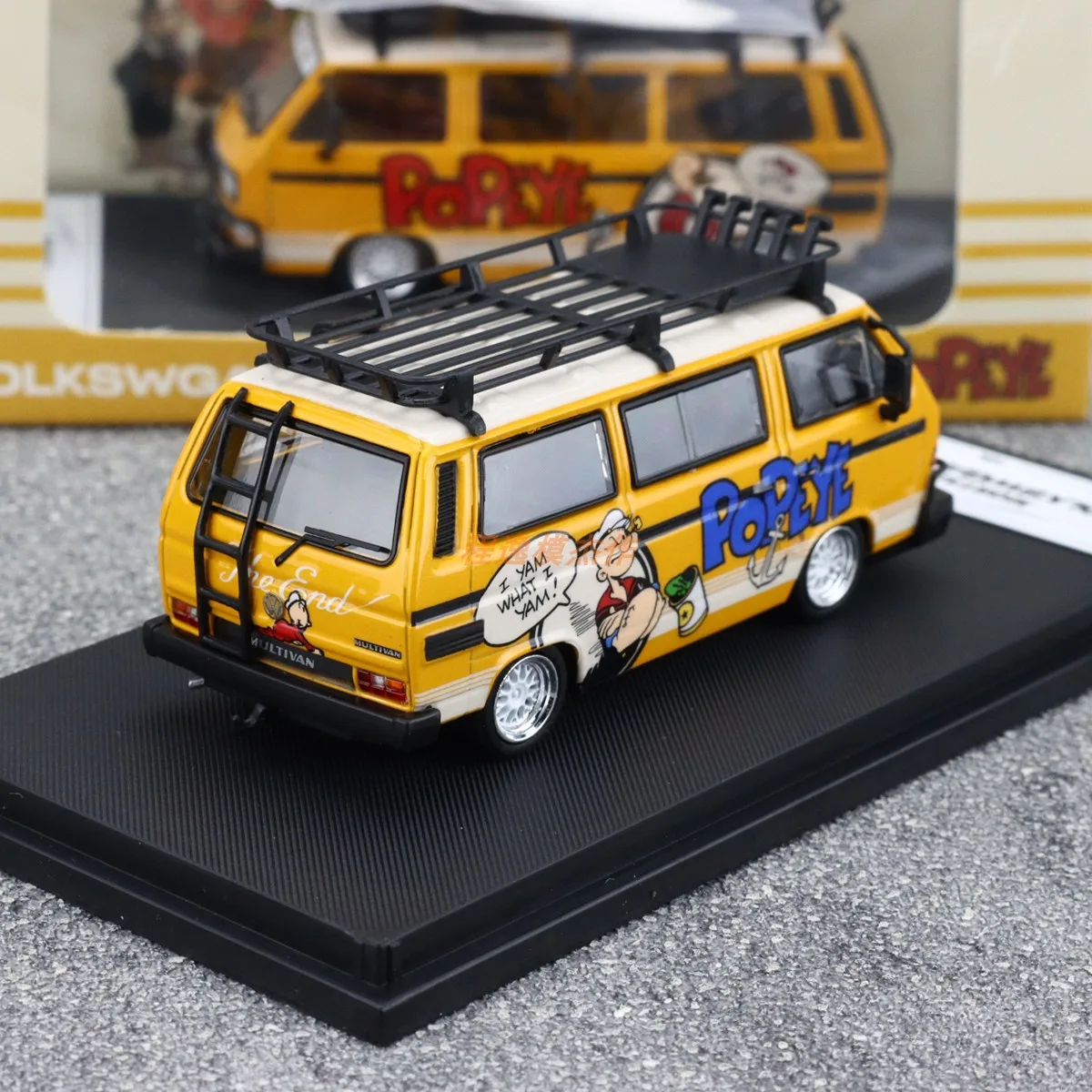 مورتال 1/64 VW T3 BBS محور عجلات Popeye سبيكة موتور لعبة السيارة يموت الصب نموذج معدني جمع الصبي هدايا عيد الميلاد