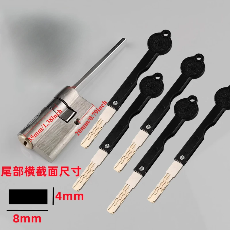 Stainless steel automatic fingerprint lock cylinder With tail C-Class core Anti-theft door emergency lock core