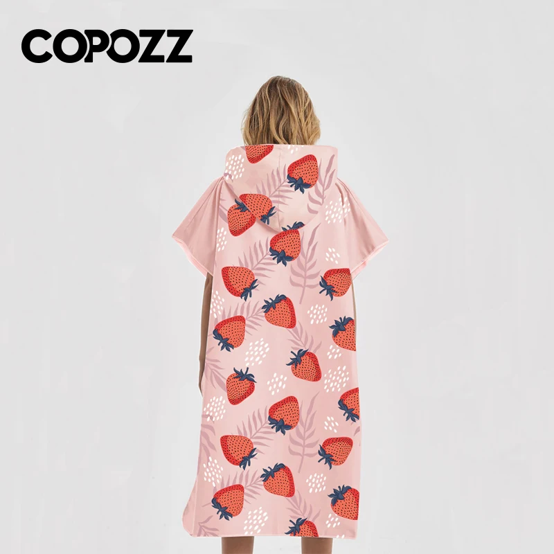 COPOZZ Surf Poncho Changing Towel Adult Beach Blanket Wetsuit Changing Robe For Surfing Swim Quick-Dry Microfiber Hooded Robe