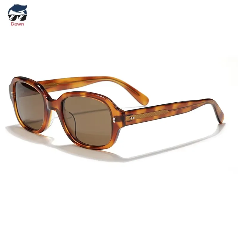 

Handmade Acetate Tortoiseshell Square Frame Sunglasses Men Pilot Riding UV400 SFAKE Women Street Photo Prescription Sunglasses