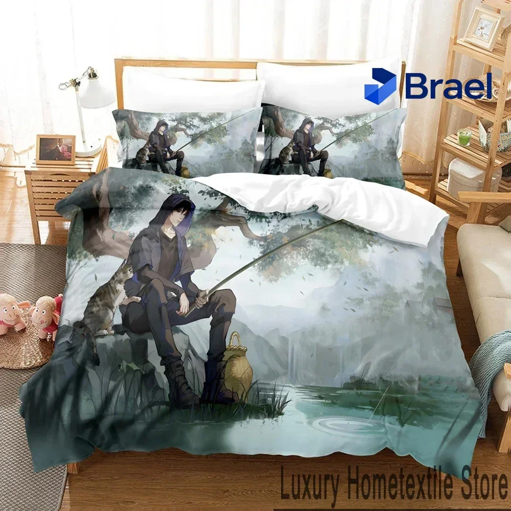 Exquisite 3D Print Zhang Qiling The Lost Tomb Bedding Set,Duvet Cover Bed Set Quilt Cover Pillowcase,King Queen Twin Size Boys G