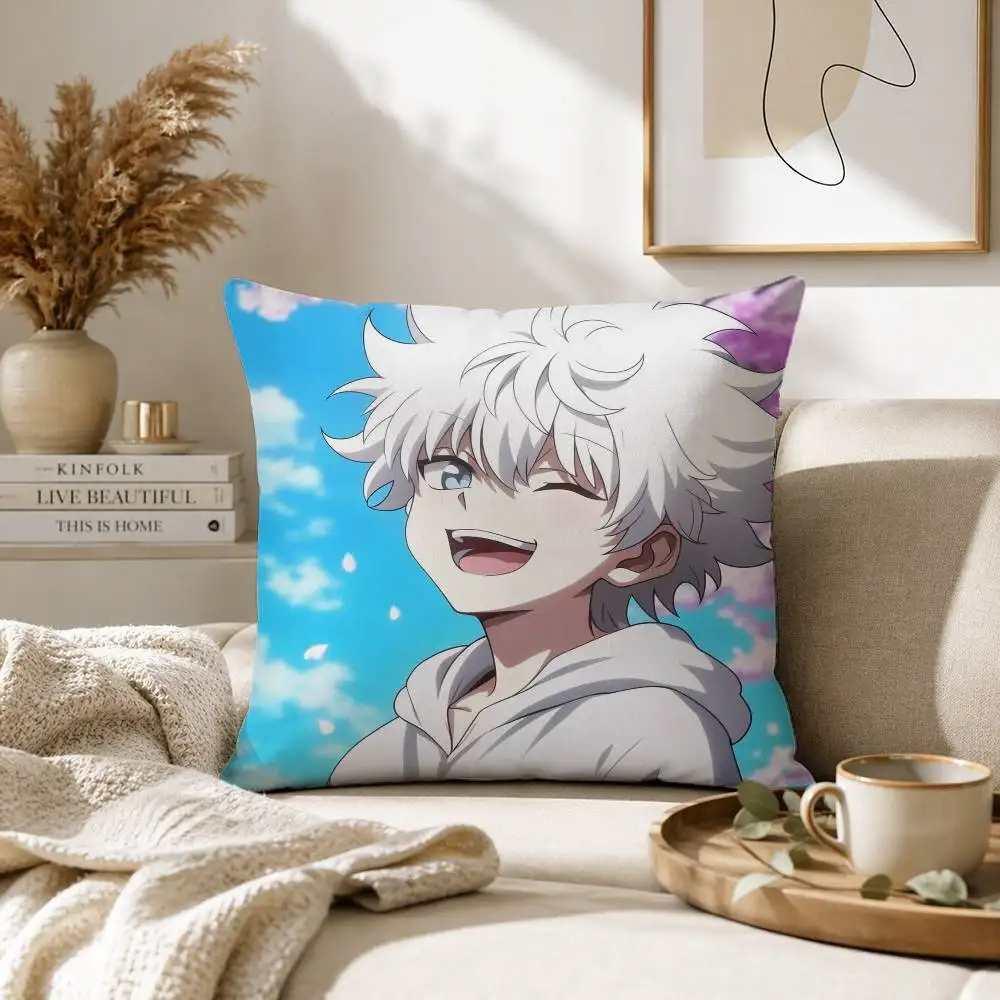 K-Killua Zoldyck H-Hunter X Hunter Pillow Case for Sofa Living Room Home office Decor Protective Cover