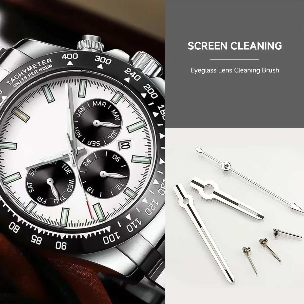 빛나는 VK63 시계 손 6 손 맞는 VK63 자동 운동 쿼츠 실버 골드 로즈 골드 시계 바늘 액세서리