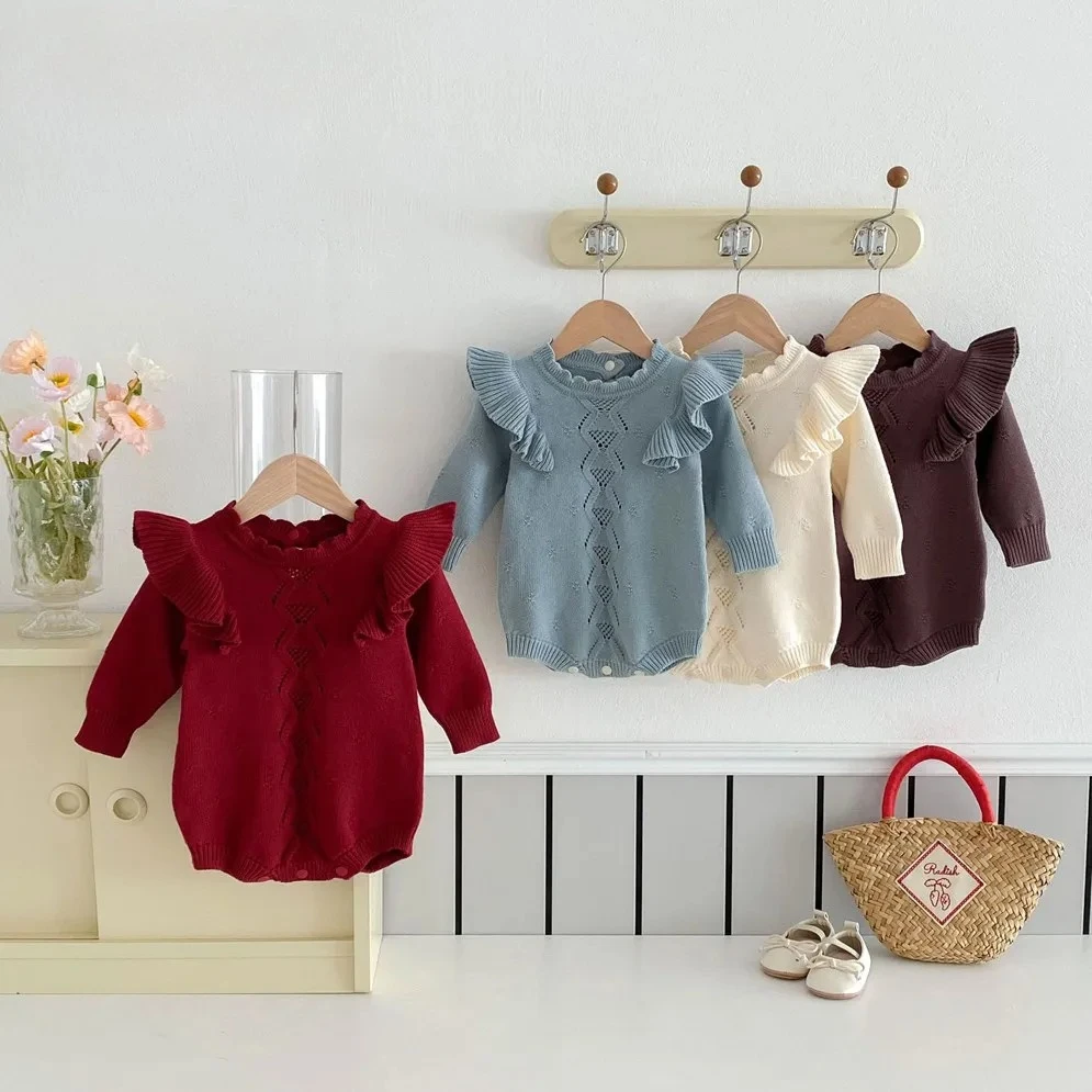 New Style Newborn Coats Pullover Birthday Christmas Pageant Clothing Casual Think Long Sleeve Baby Sweater Soild Knit Warm 2026