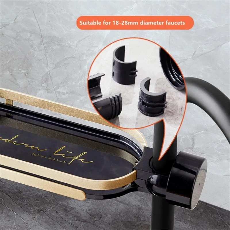 Faucet Storage Dry Rack Adjustable Metal Kitchen Bathroom Sink Sponge Cloth Drain Holder Soap Drainer Shelf Dishcloth Rag