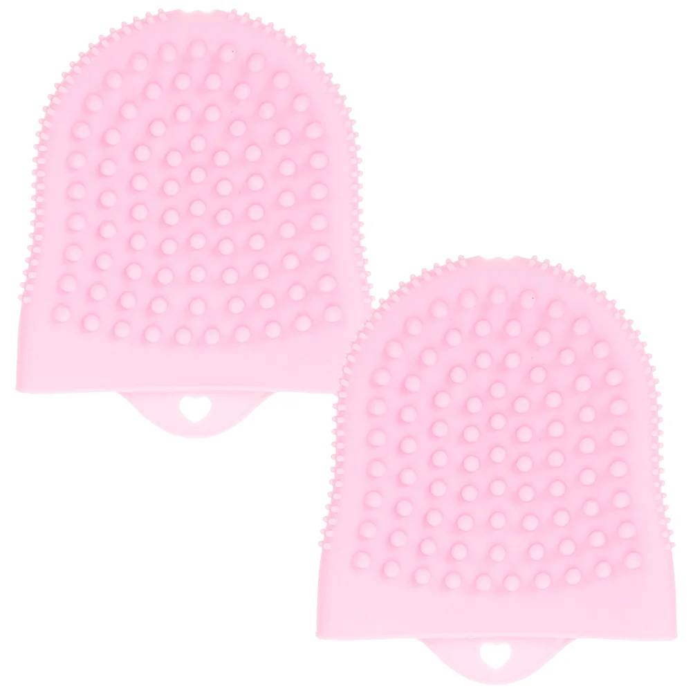 2 pçs silicone escova de esfrega facial leve rosto limpador esfoliante poros profundos limpo cravo rosto purificador masculino