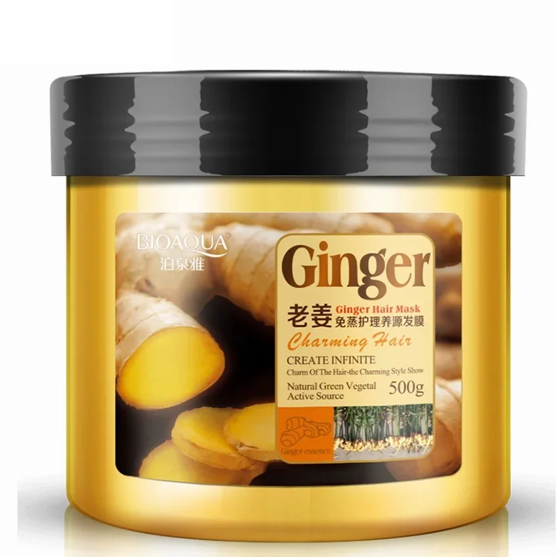 500ml Ginger Hair Treatment Mask Moisturizing Repair Curly Dry Damaged Hair Gentle Conditioner Beauty  Health product