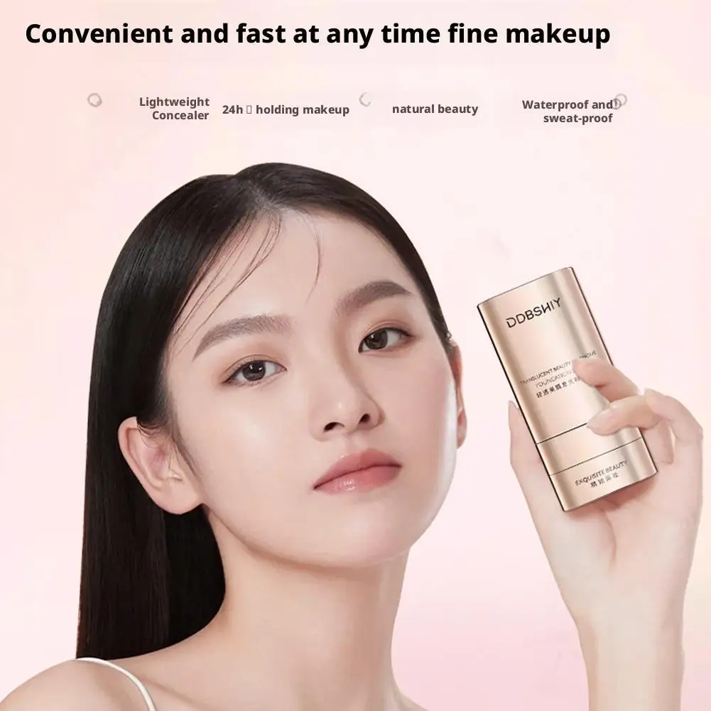 3 ألوان كريم أساس نسائي غير قابل للالتصاق مرطب مع فرشاة خفيفة خافي عيوب البشرة شفافة تدوم طويلاً W6N6