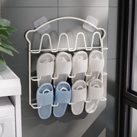 Simple Shoe Hanger Metal Iron Art Slippers Drain Drying Rack Toilet Bathroom Indoor Storage Tools Home Organizer Shelf