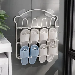 Simple Shoe Hanger Metal Iron Art Slippers Drain Drying Rack Toilet Bathroom Indoor Storage Tools Home Organizer Shelf