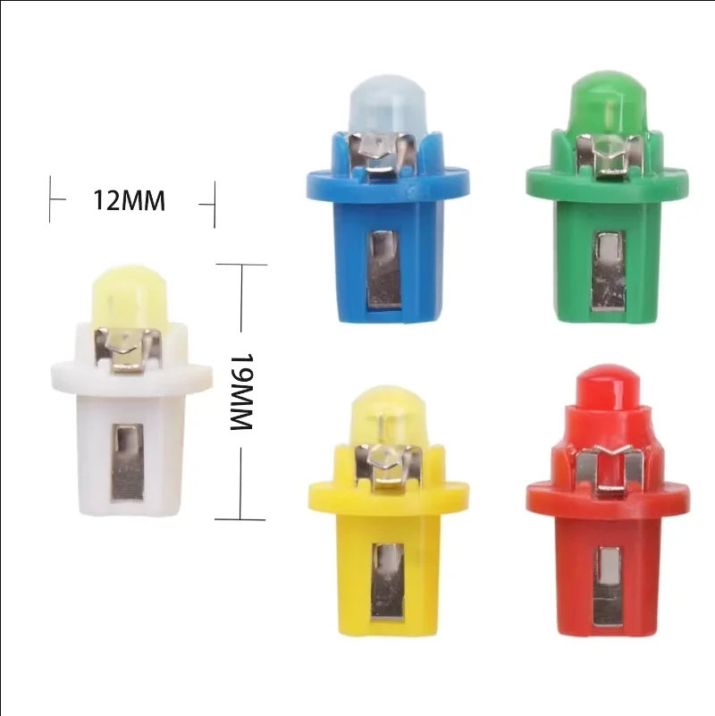 10/20/100pcs T5 B8.5D LED แดชบอร์ดรถหลอดไฟคําเตือนตัวบ่งชี้แผนที่ภายใน Instrument Light Dashboard สวิทช์โคมไฟ