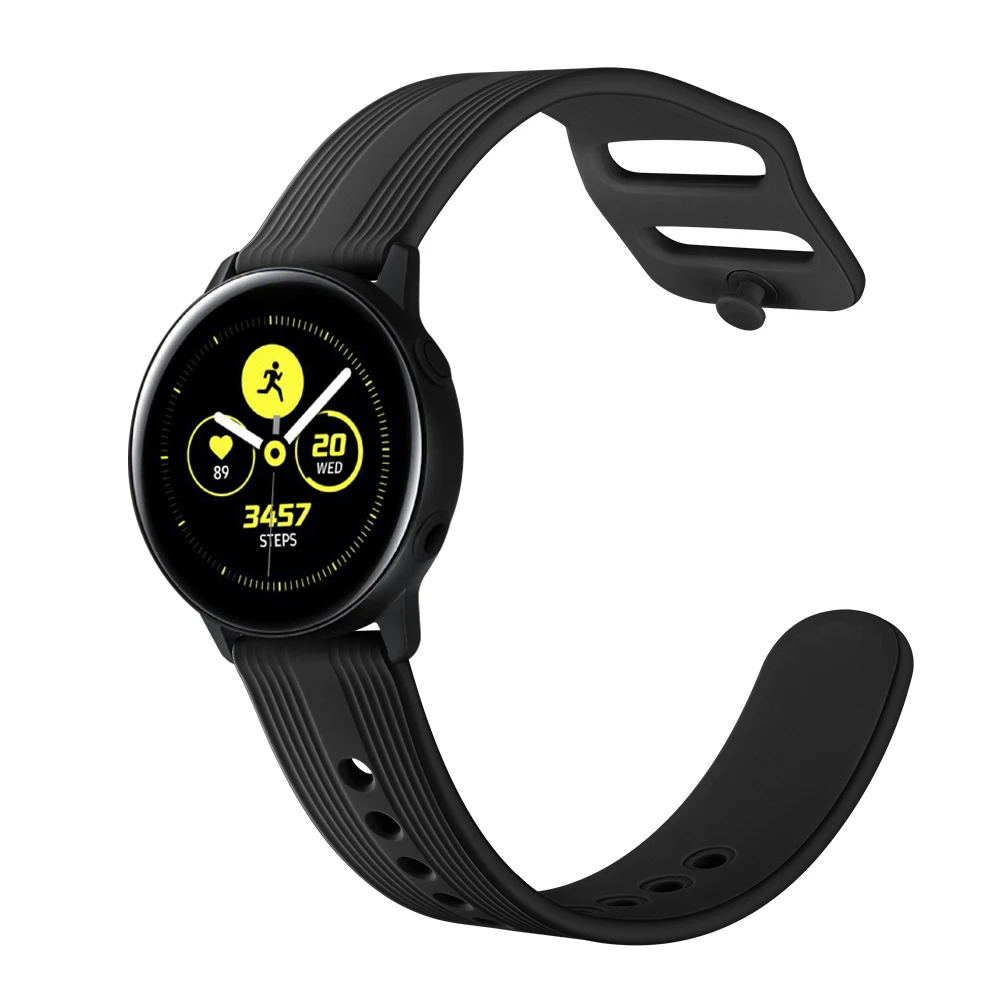 20 مللي متر ليكي سيليكون باند ل سامسونج ساعة المعصم ل غالاكسي ساعة 42 مللي متر نشط 2 40 مللي متر 44 مللي متر/جير الرياضة و S2 أشرطة ساعات