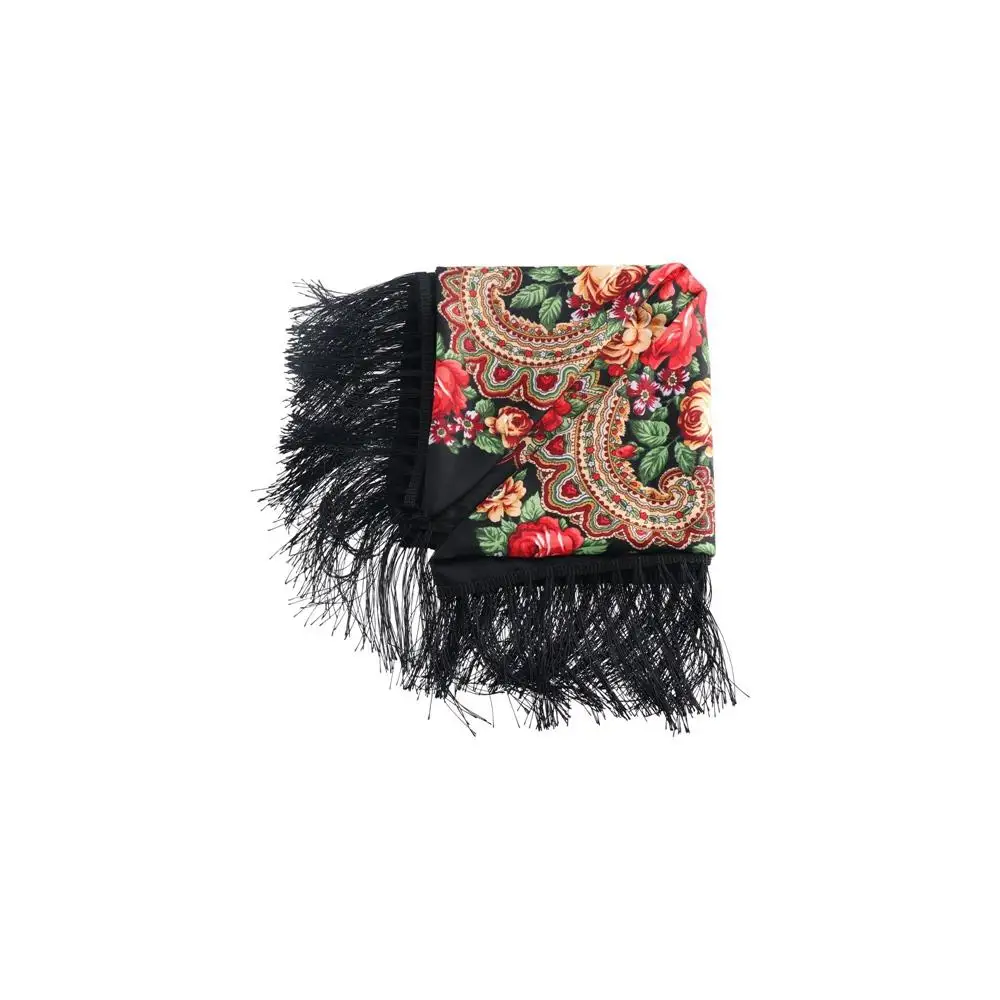 

Женская длинная волнистая шаль большого размера в русском стиле из пашмины, шарф с кисточками, квадратный шарф