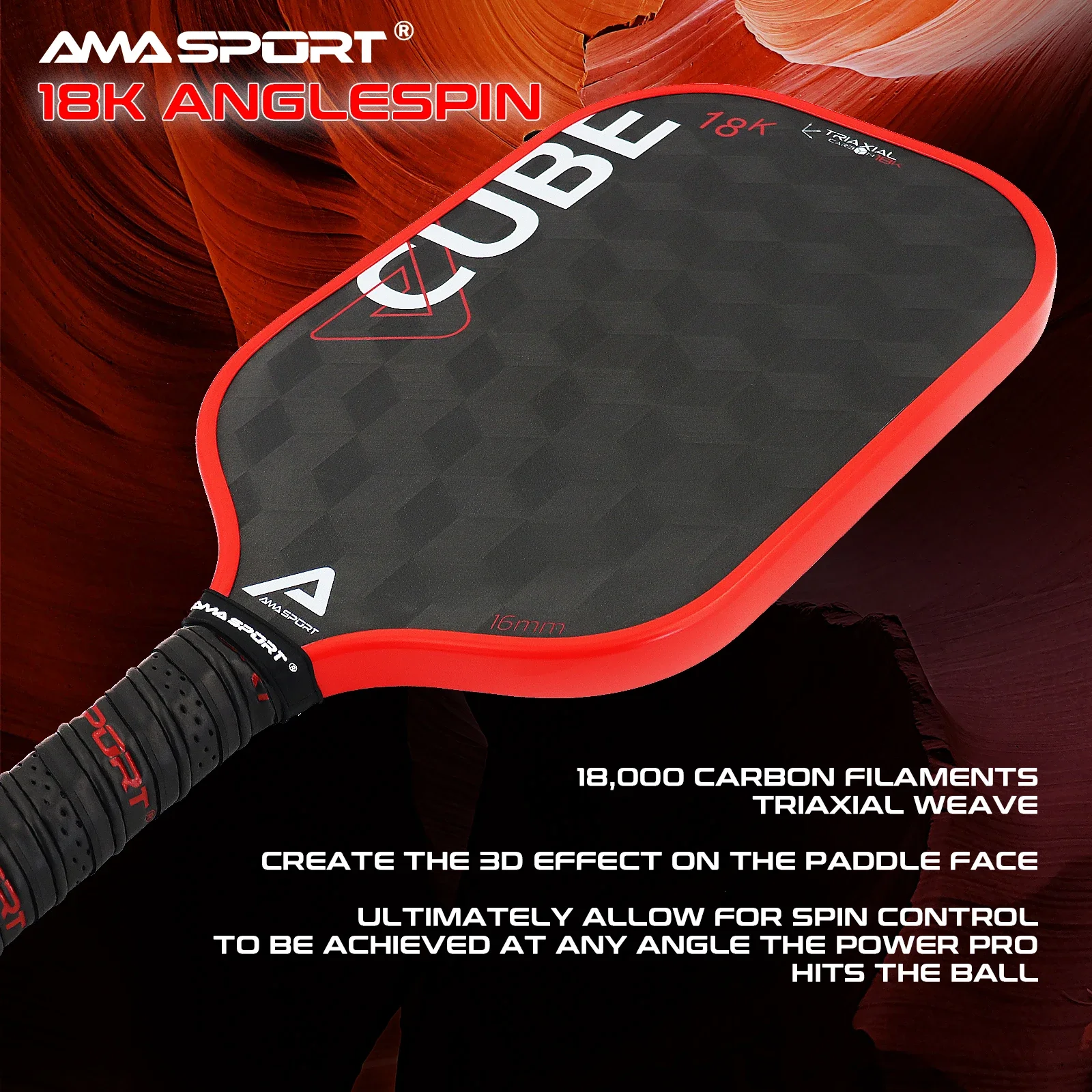 New Arrival Popular CUBE Performance Premium Quality Edge 18k 24K Carbon Fiber Material Custom USAPA Pickleball Paddle Racket