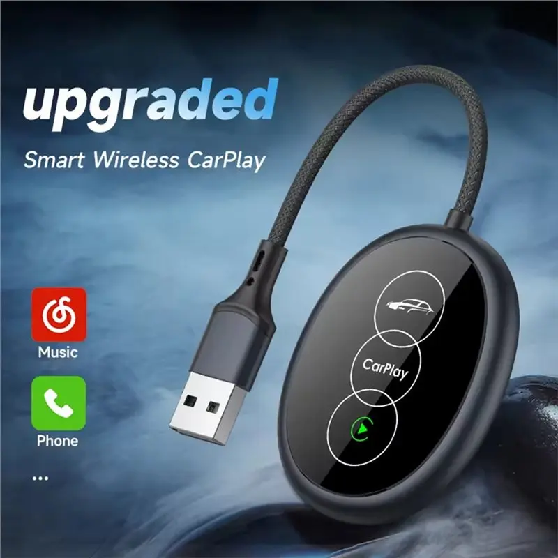Car Wireless Android Auto Carplay 2In1 Box Wired Connection- Plug& Play Dongle Carplay Android Auto Mini Smart Box