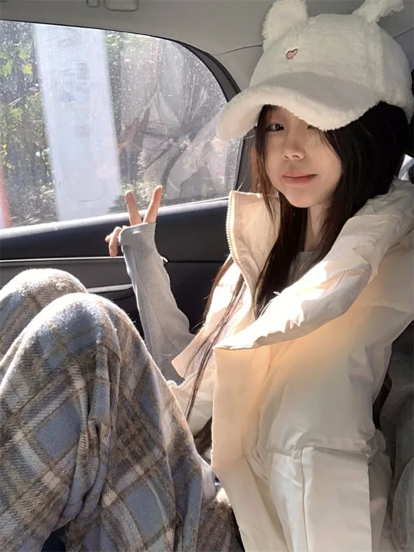 

Корейский многослойный хлопковый жилет со шлепанцами, женский зимний новый свободный хлопковый жилет с высоким воротником, теплый