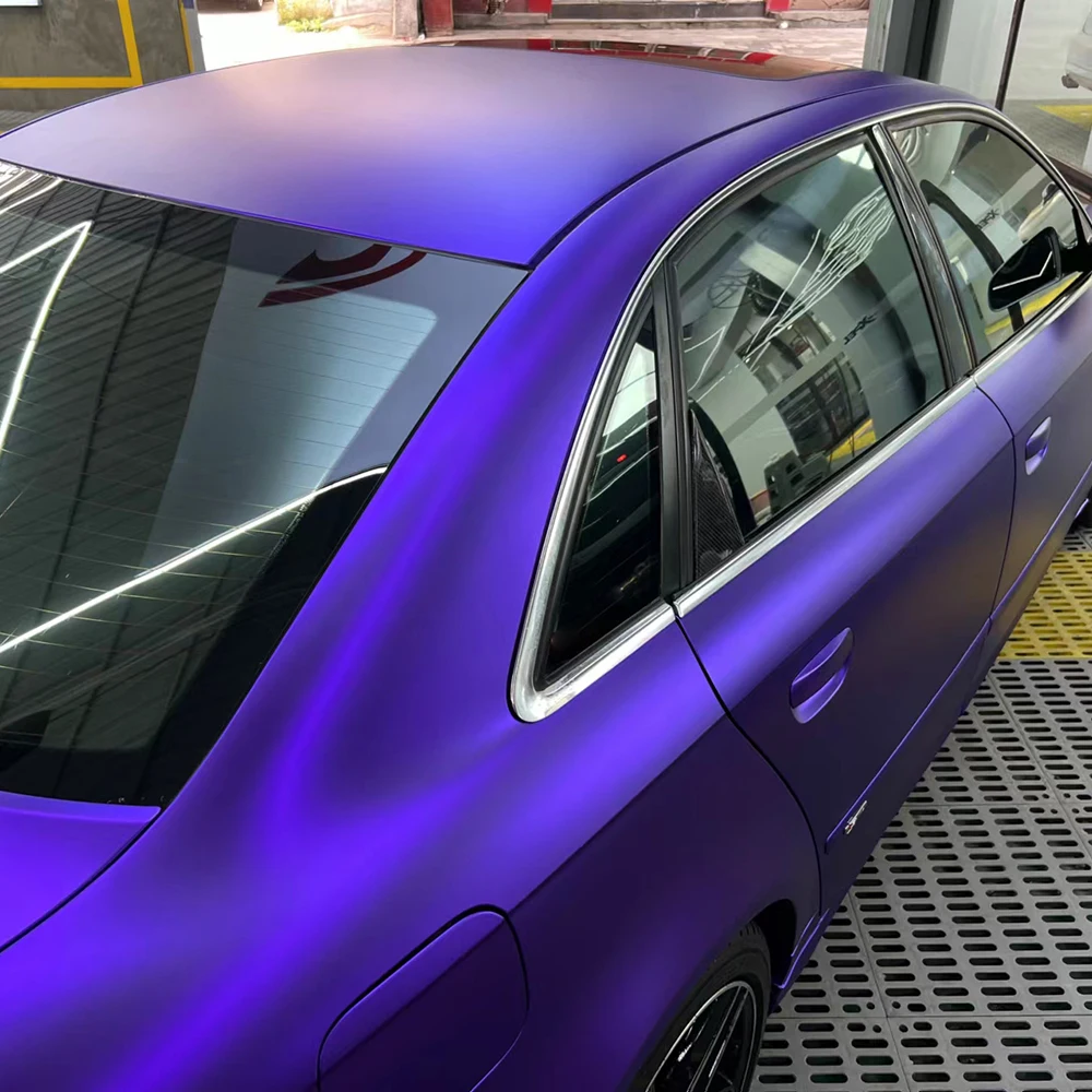 Oxide Dusk Purple Plastic Wrap For Cars Ultral Matte Metal Flake Vinyl Wrap Auto Vinyl