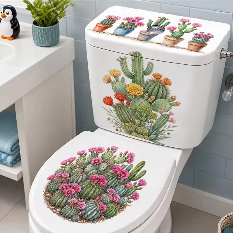 Chicken Peacock Toilet Sticker Waterproof No Residue Animal Wall Decal for Apartment Bathroom Renovation