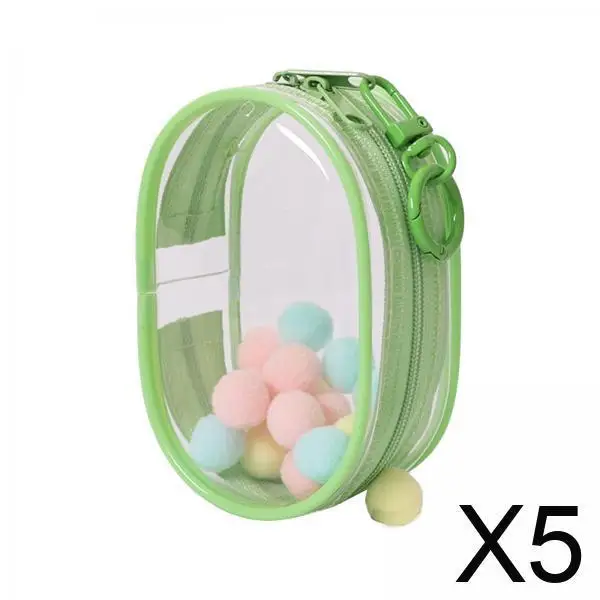

PVC Clear Doll Storage Pouch Dustproof Miniature Accessories Organizer Bag with Zipper Closure for Dollhouse Figures