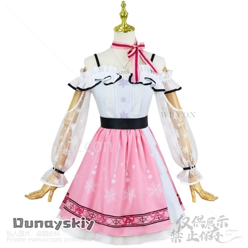 Аниме игра Infinity Nikki косплей костюм розовое платье Лолита милая униформа парики для Хэллоуина, Рождественской вечеринки, потому что девушки по индивидуальному заказу