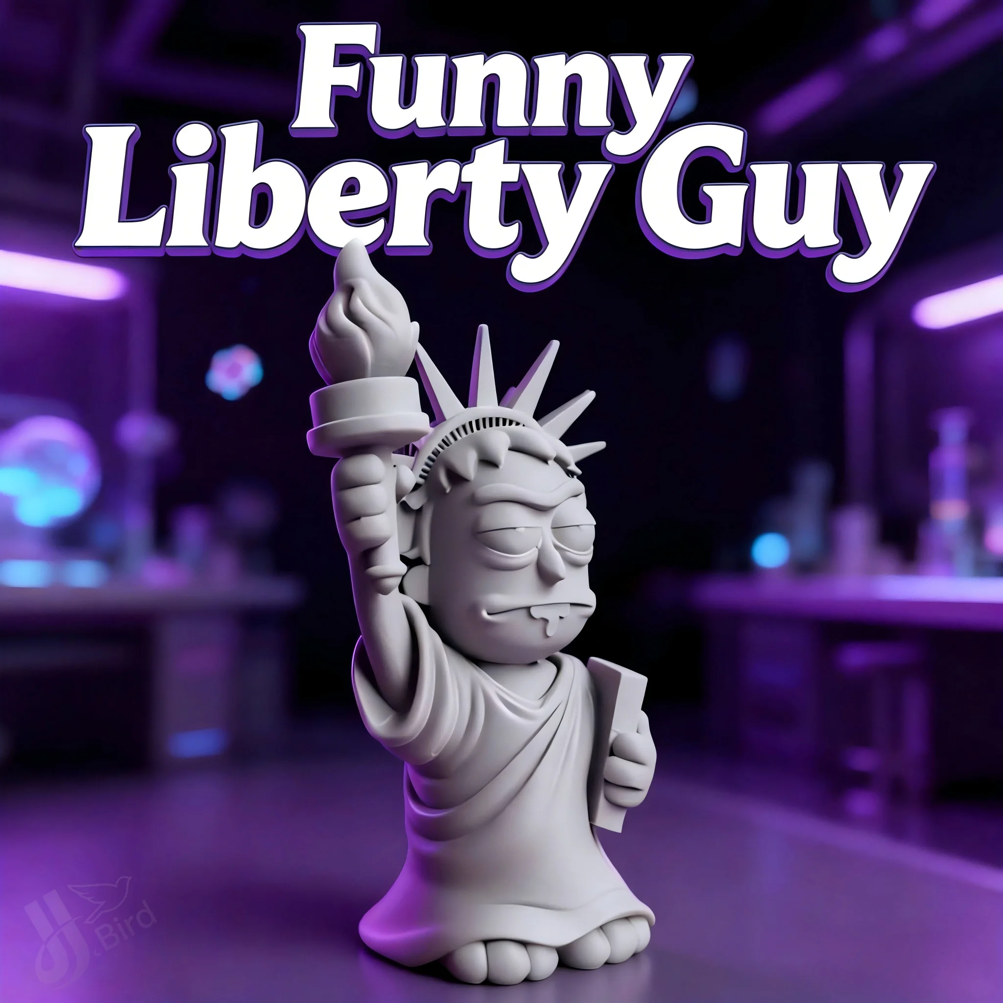 Funny Liberty Guy Ornament, Humorous Style, Collectible Figurine, Home Shelf Desk Decoration, Creative Sculpture, Niche Decor