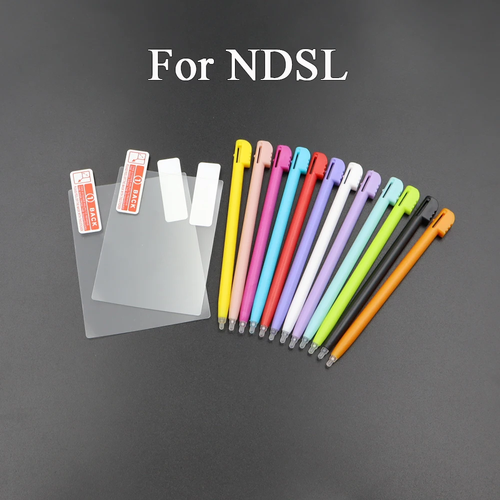 Für NDS NDSL NDSi XL für 2DS New 3DS XL LCD-Bildschirm Schutzfolie Oben Unten Transparente Schutzabdeckung & Touchpen – Detail 4