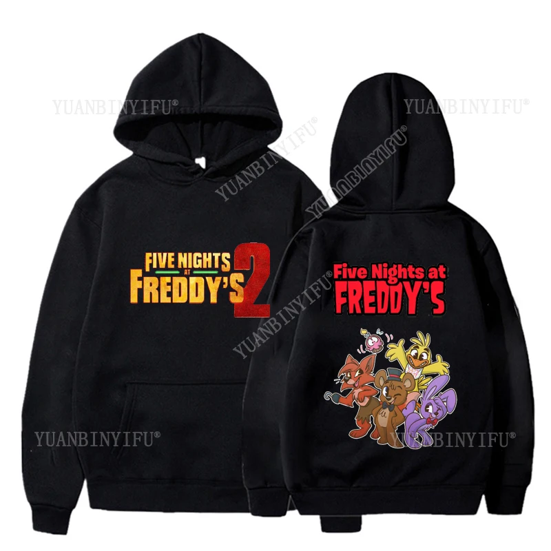 حار بيع الكلاسيكية المتناثرة FNAF خمس ليلة في فريدي الملابس للجنسين البلوز الكرتون قمم هوديس الخريف والشتاء نمط ساخن #3