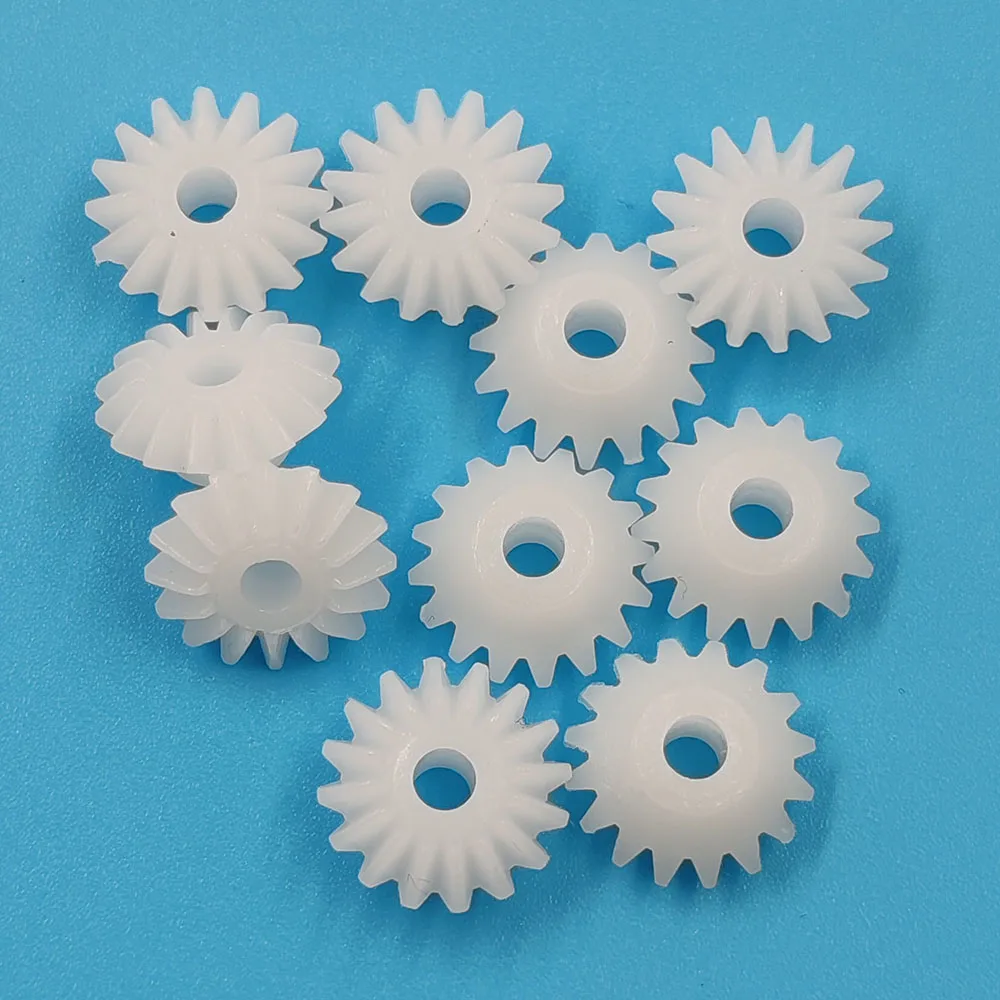 S163A 0.5M Bevel Pinions 16 Teeth 3mm Shaft Hole Plastic Bevel Gear Toy Parts Accessories 10pcs/lot