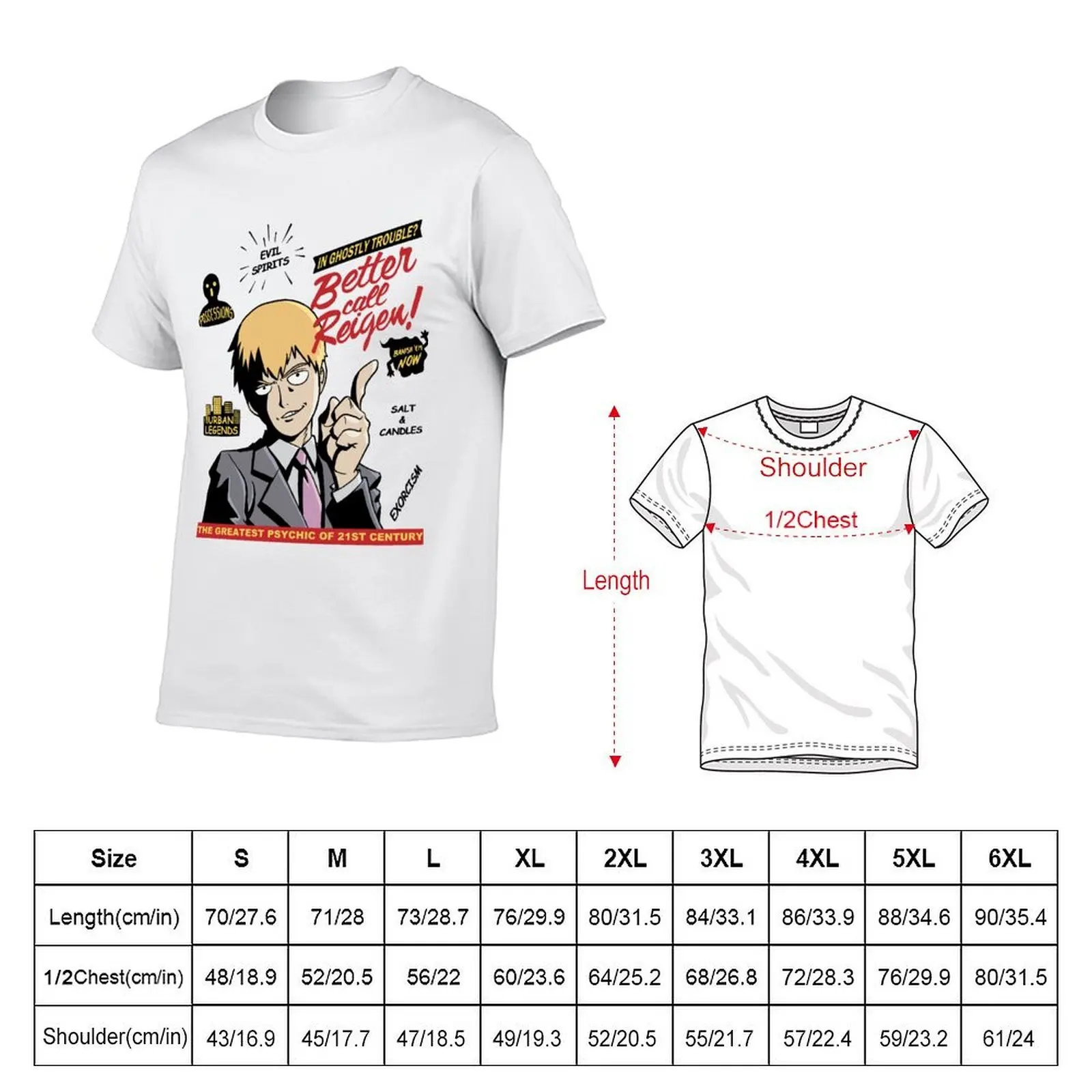 Better Call Reigen! T-Shirt hippie clothes graphics black t shirts for men
