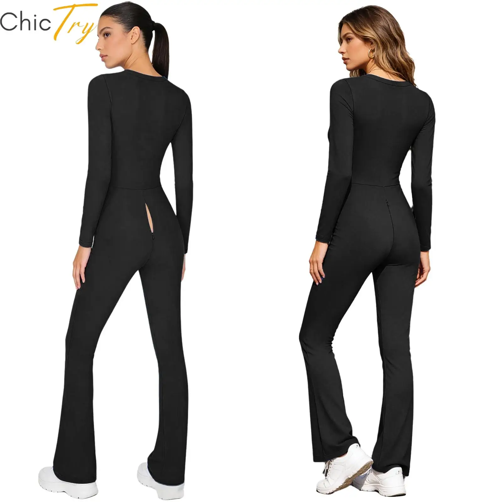 

Женский повседневный комбинезон-ромпер с расклешенными штанинами для тренировок, йоги, фитнеса, занятий спортом, активного отдыха и повседневной носки, комфортный крой