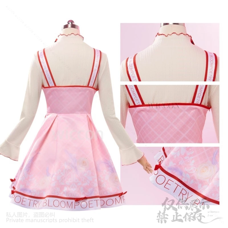 Anime Game Infinity Nikki Cosplay Lolita Pink Dress Nikki Wigs For Girls Woman For Halloween Christmas Party Gifts Customized
