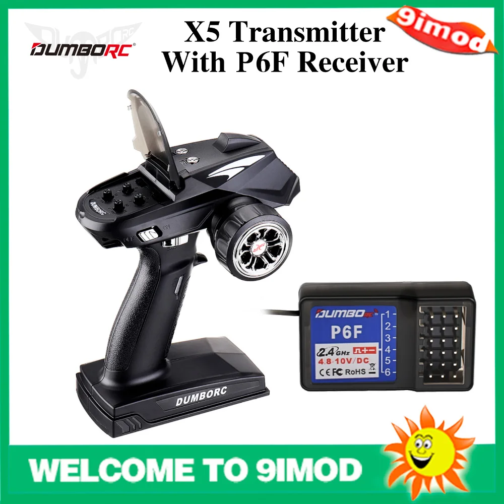 

DUMBORC X5 2.4G 5CH передатчик RC радиоконтроллер с P6F приемником для радиоуправляемой лодки автомобиля