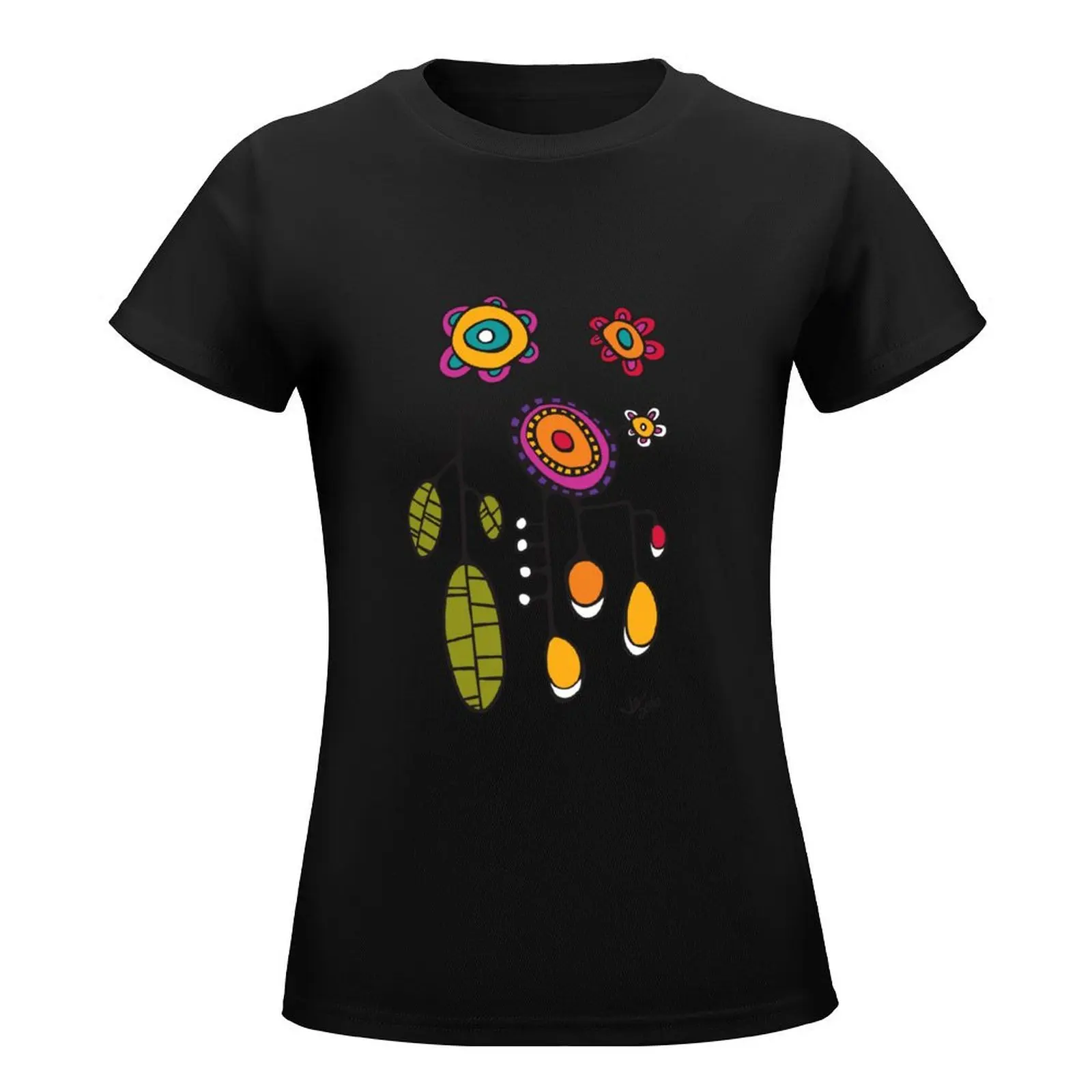 Flower Pot in Color T-Shirt tops heavyweights Women's t-shirt