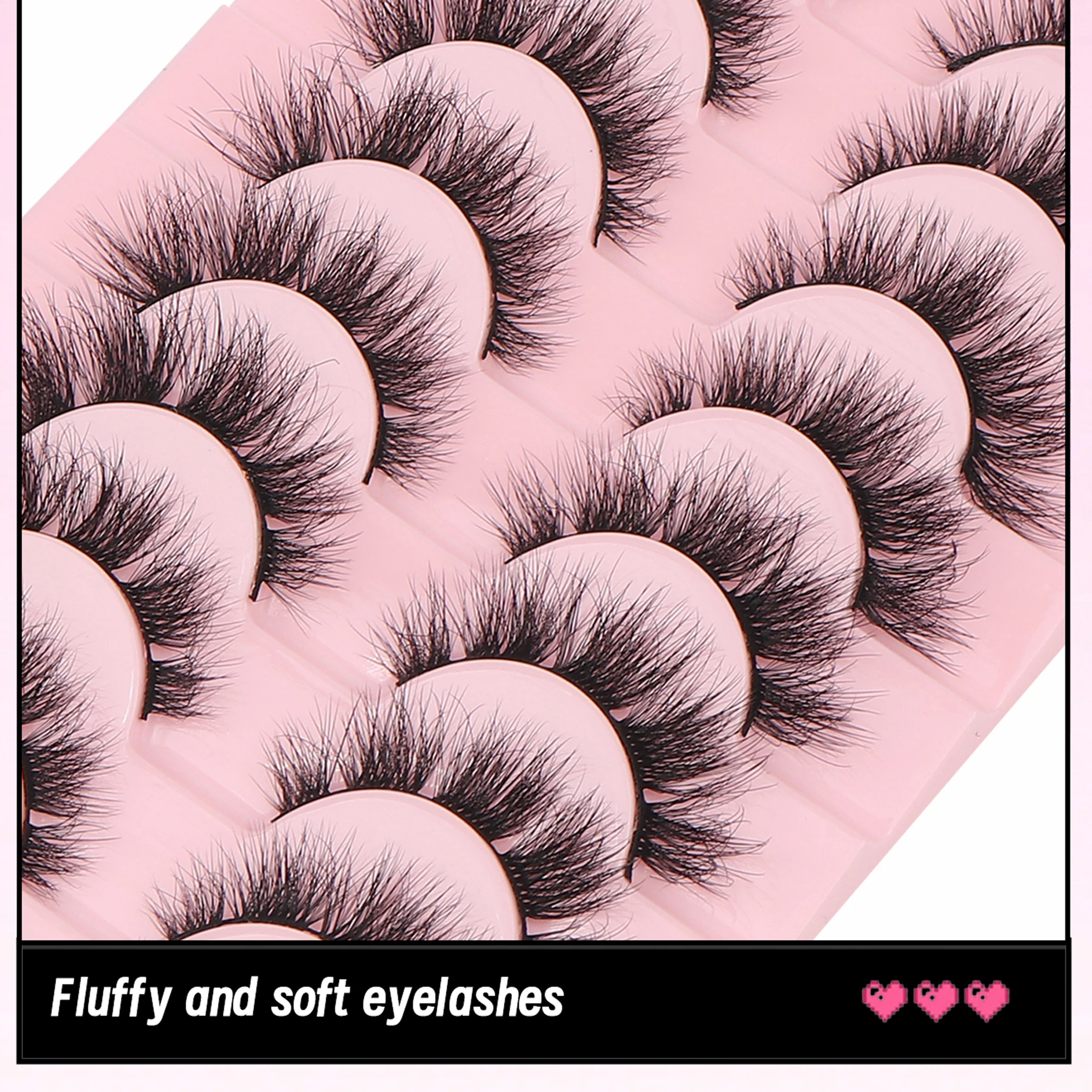 10 paar natuurlijke, luchtige  - False Eyelashes Natural recensie en prijs